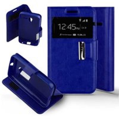 Etui Folio compatible Bleu Alcatel One Touch Pixi 3 4.0