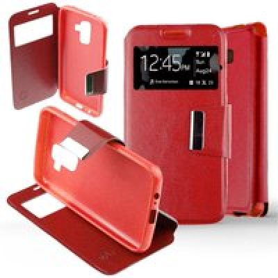 Etui Folio compatible Rouge Samsung Galaxy A8 Plus 2018