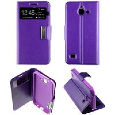 Etui Folio compatible Violet Huawei Ascend Y550