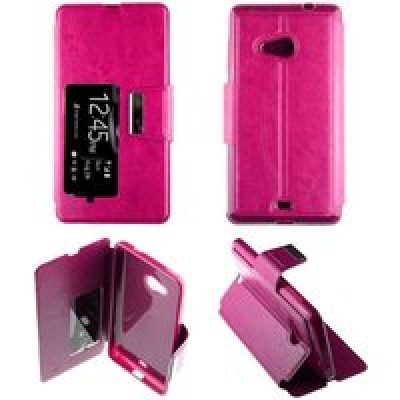 Etui Folio compatible Rose Fushia Nokia Lumia 535