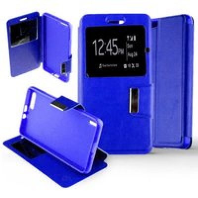 Etui Folio compatible Bleu Huawei Honor 6 Plus