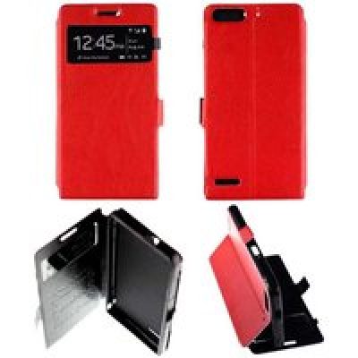 Etui Folio compatible Rouge Huawei Ascend G6