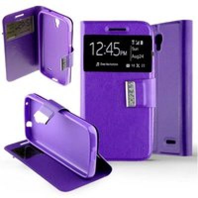Etui Folio compatible Violet Alcatel One Touch Pop 2 4.5