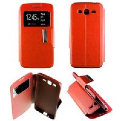 Etui Folio compatible Rouge Samsung Galaxy Grand 2