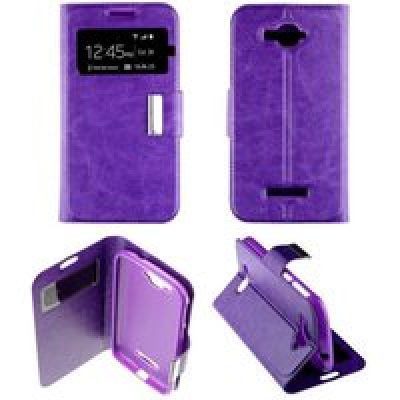 Etui Folio compatible Violet Alcatel One Touch Pop C7