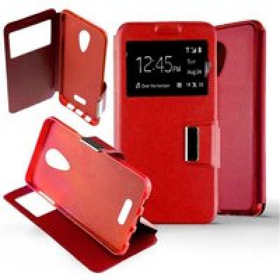 Etui Folio compatible Rouge Wiko Tommy 2