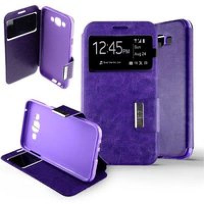 Etui Folio compatible Violet Samsung Galaxy E7