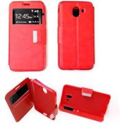 Etui Folio compatible Rouge Samsung Galaxy J6 2018