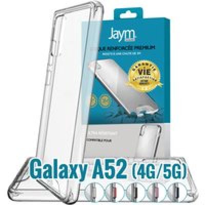 Coque Ultra Renforcée Premium pour Samsung Galaxy A52 - Certifiée 3 Mètres de chute - Garantie à Vie - Transparente - 5 Jeux de Boutons de Couleurs Offerts