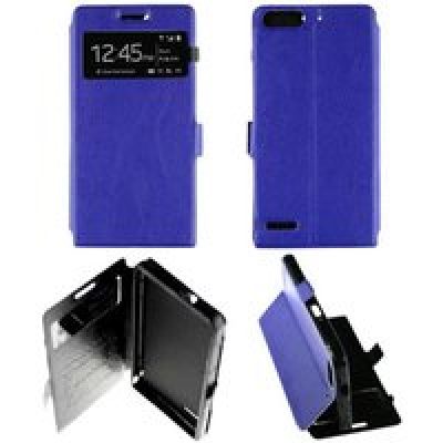 Etui Folio compatible Bleu Huawei Ascend G6