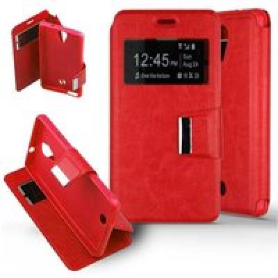 Etui Folio compatible Rouge Wiko Tommy