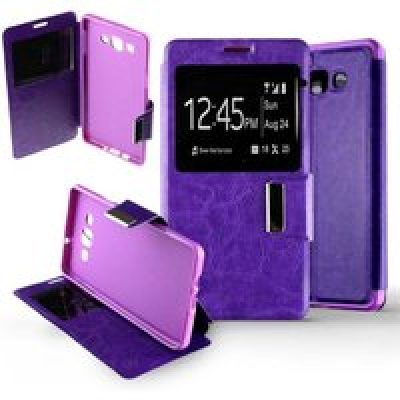 Etui Folio compatible Violet Samsung Galaxy A7 2015