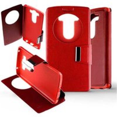 Etui Folio compatible Rouge LG G4 Pro