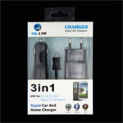 Pack Chargeur pour Smartphone Android Micro USB (Cable Chargeur + Prise Secteur + Double Allume Cigare) Universelle