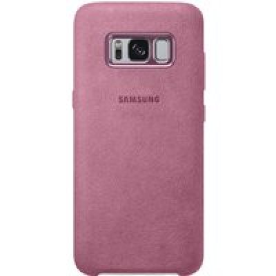 Coque rigide Samsung EF-XG955AP en Alcantara Rose pour Galaxy S8 + G955