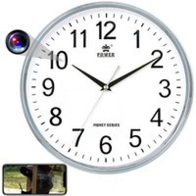 Caméscope Horloge Murale 1080P Capteur Mouvement Caméra Espion Invisible WiFi YONIS