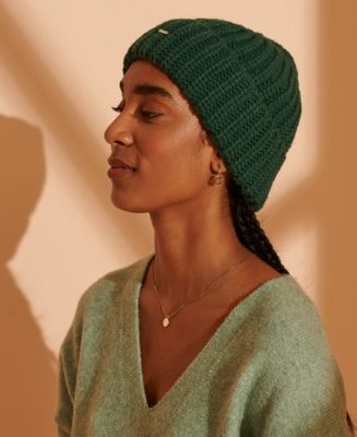 Superdry Femme Bonnet Super Chunky Vert Taille: 1Taille