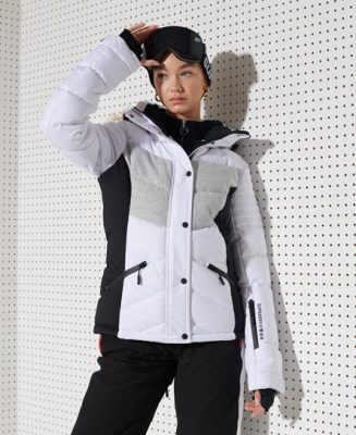 Superdry Femme Sport Doudoune Snow Luxe Blanc Taille: 34