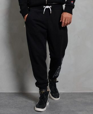 Superdry Homme Pantalon de Survêtement Contemporain Nyc Noir Taille: S