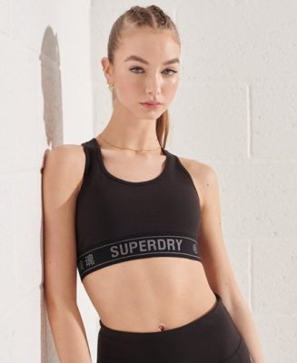Superdry Femme Top Court Active Lifestyle Noir Taille: 44