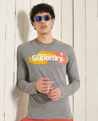 Superdry Homme Haut à Manches Longues Core Logo Cali Gris Taille: S