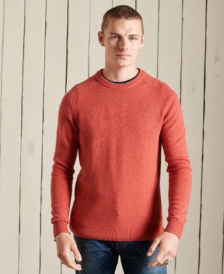 Superdry Homme Pull Ras-du-cou Harlo Orange Taille: S