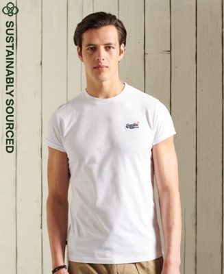 Superdry Homme Lot de Trois T-shirts en Coton bio Blanc Taille: XS