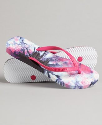 Superdry Femme Tongs Code Tie & Dye Rose Taille: S