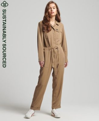 Superdry Femme Combinaison Tissée Vintage Marron Taille: 36