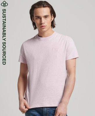 Superdry Homme T-shirt Essential Logo en Coton bio Rose Taille: S