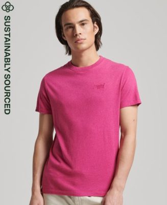 Superdry Homme T-shirt Essential Logo en Coton bio Rose Taille: M