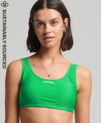 Superdry Femme Haut de Bikini Essential Vert Taille: 34