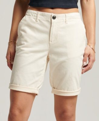 Superdry Femme Short Chino City CRÈME Taille: 34