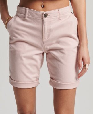 Superdry Femme Short Chino City Rose Taille: 34