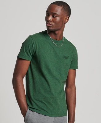 Superdry Homme T-shirt Essential Logo en Coton bio Vert Taille: S