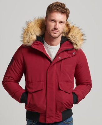 Superdry Homme Bomber Everest Rouge Taille: Xxl