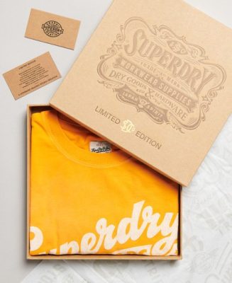 Superdry Homme T-shirt Classique Vintage 04 Rework Édition Limitée Orange Taille: M