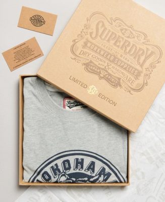 Superdry Homme T-shirt Classique Vintage 06 Rework Édition Limitée Gris Taille: L
