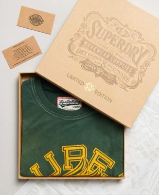Superdry Homme T-shirt Classique Vintage 06 Rework Édition Limitée Vert Taille: Xxl