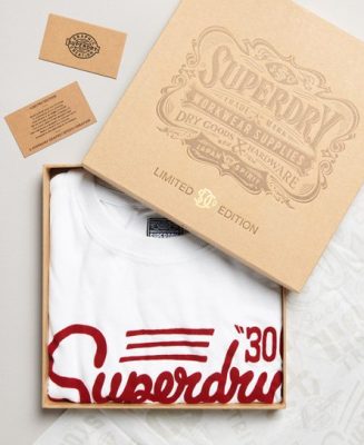 Superdry Homme T-shirt Classique Vintage 08 Rework Édition Limitée Blanc Taille: Xxl