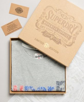 Superdry Homme T-shirt Classique Vintage 04 Rework Édition Limitée Gris Taille: M