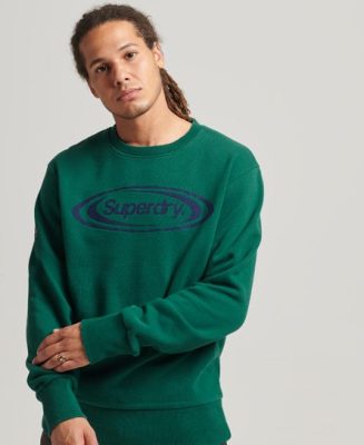 Superdry Homme Sweat à Logo Game On 90s Vert Taille: M