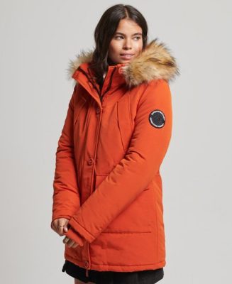 Superdry Femme Parka Everest Orange Taille: 44