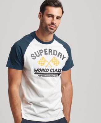 Superdry Homme T-shirt Auto Race Team Blanc Taille: Xxl