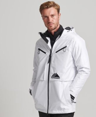 Superdry Homme Sport Veste de Freeride Blanc Taille: L