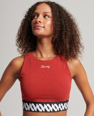 Superdry Femme Brassière Heritage Rouge Taille: 42