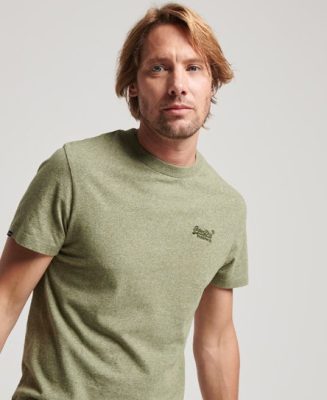 Superdry Homme T-shirt Essential Logo en Coton bio Vert Taille: S