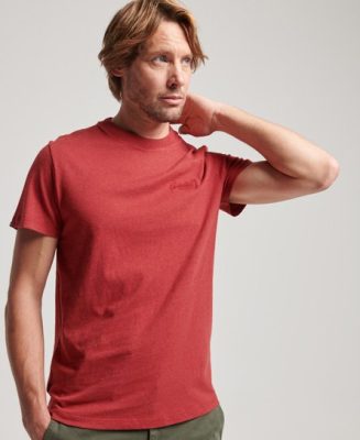 Superdry Homme T-shirt Essential Logo en Coton bio Rouge Taille: XL