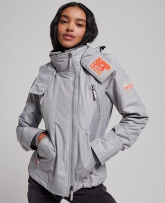 Superdry Femme Veste Mountain SD-Windcheater Gris Clair Taille: 34