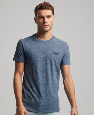 Superdry Homme T-shirt Essential Logo en Coton bio Bleu Foncé Taille: XL